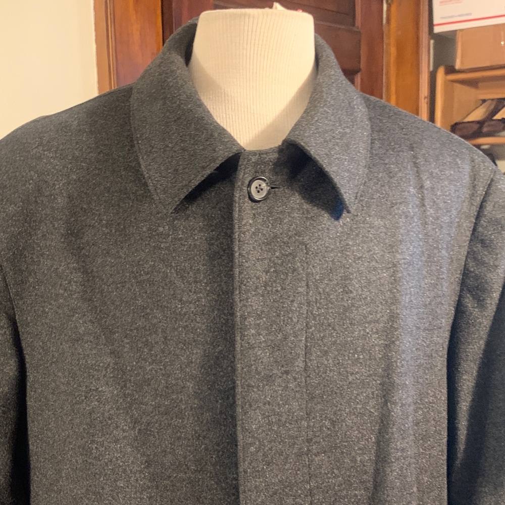 IKE BEHAR CASHMERE WOOL BLEND GRAY TOPCOAT - Picture 3 of 13